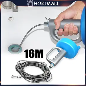 Pipe Cleaner 16 Meters Panjang Alat Pembersih Saluran Pipa Tersumbat Drain Pembersih Saluran Pipa Mampet