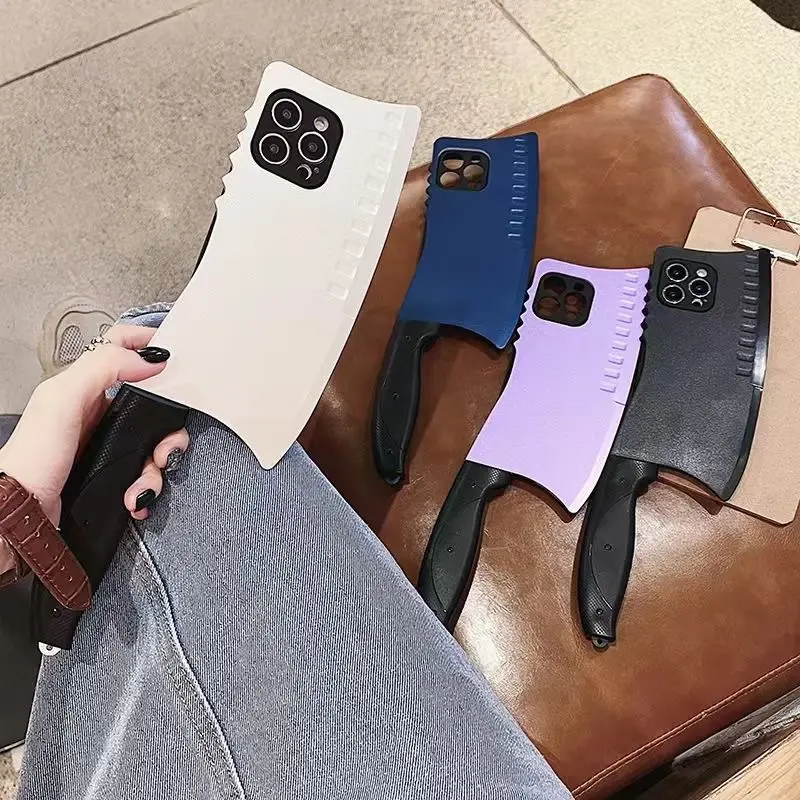 Ốp iPhone Dao Thực Tế, Chơi Khăm Sáng Tạo, Bảo Vệ Toàn Thân, Chống Sốc, Ốp Điện Thoại Hợp Xu hướng