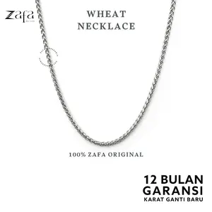 Zafa Kalung Titanium Pria Wanita Anti Karat - Wheat kalung titanium Elegan