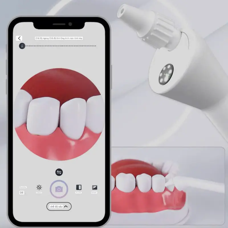 Tăm nước Poby tích hợp camera tiện lợi hỗ trợ làm sạch hiệu quả [ bảo hành 12 tháng ] tặng kem đánh răng nhật bản 2