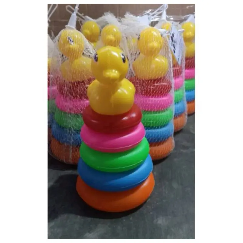 BEST SELLER Mainan bayi susun tumpuk 6 ring donat bebek / mainan anak edukasi bebek 6 tumpuk ring donat