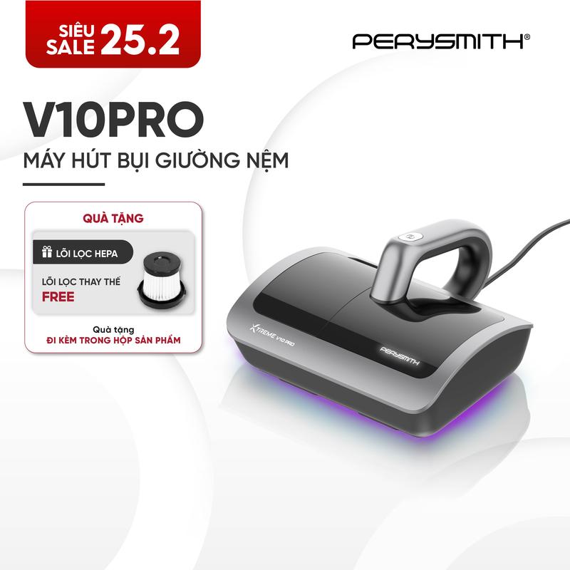 [CFV Chảnh Beauty x PERYSMITH] PERYSMITH V10PRO Máy Hút Bụi GIƯỜNG NỆM CÓ DÂY Làm Sạch LỰC HÚT 19.000PA TRỌNG LƯỢNG 1,4 KG