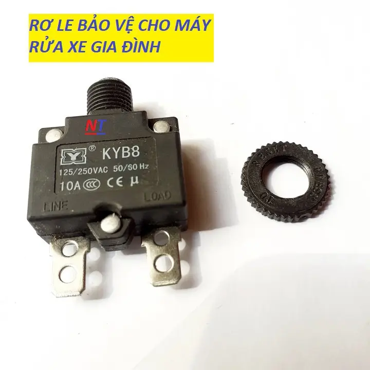 rơ le tự ngắt dùng cho máy rửa xe 10A - rơ le máy rửa xe 10A.Phụ tùng xe máy và nguồn cung cấp ô tô vdfv12x1v