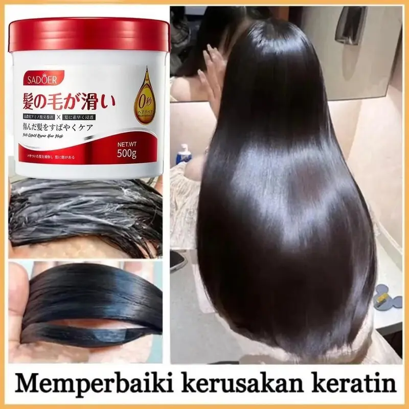 SADOER Japan Hair Mask Keratin Conditioner Masker Kondisioner Rambut 500g Original 100% Treatment Smoothing 2