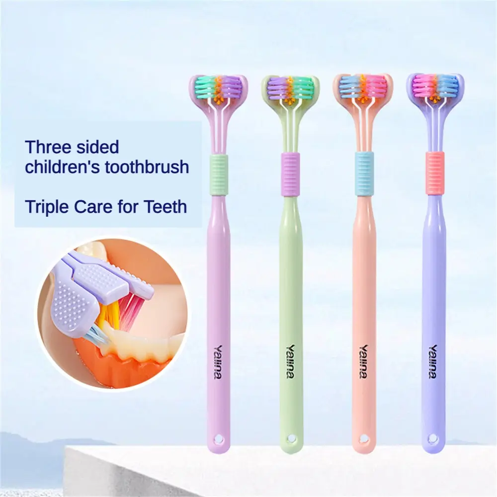 [COD&HOT Sale] Three-dimensional Three-sided Toothbrush PBT Ultra-fine Soft Hair Adult Toothbrush Tongue Scraper Deep Cleaning Oral Care Toothbrush  Comfort