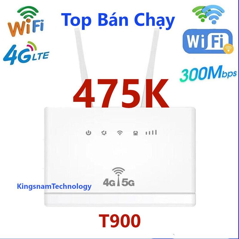  Bộ phát wifi từ sim 4G 5G Modem 4G T900 Router 4G không dây 3 cổng Lan Bộ định tuyến 4G lắp đặt camera ô tô 