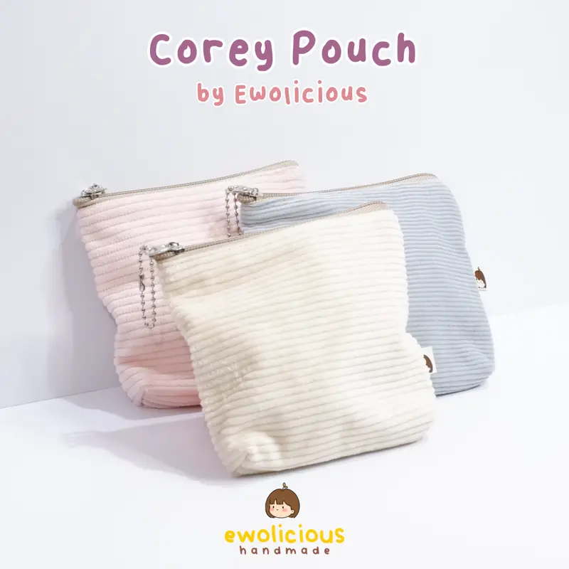 COREY POUCH RESLETING by Ewolicious | Dompet Kecil | Pouch Make Up Corduroy mini 3