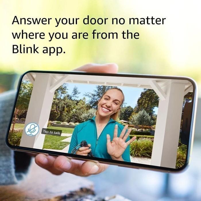 Blink Video Doorbell include sync Module 2 | Two-way audio, HD video, motion and chime app alerts and Alexa enabled — wired or wire-free
