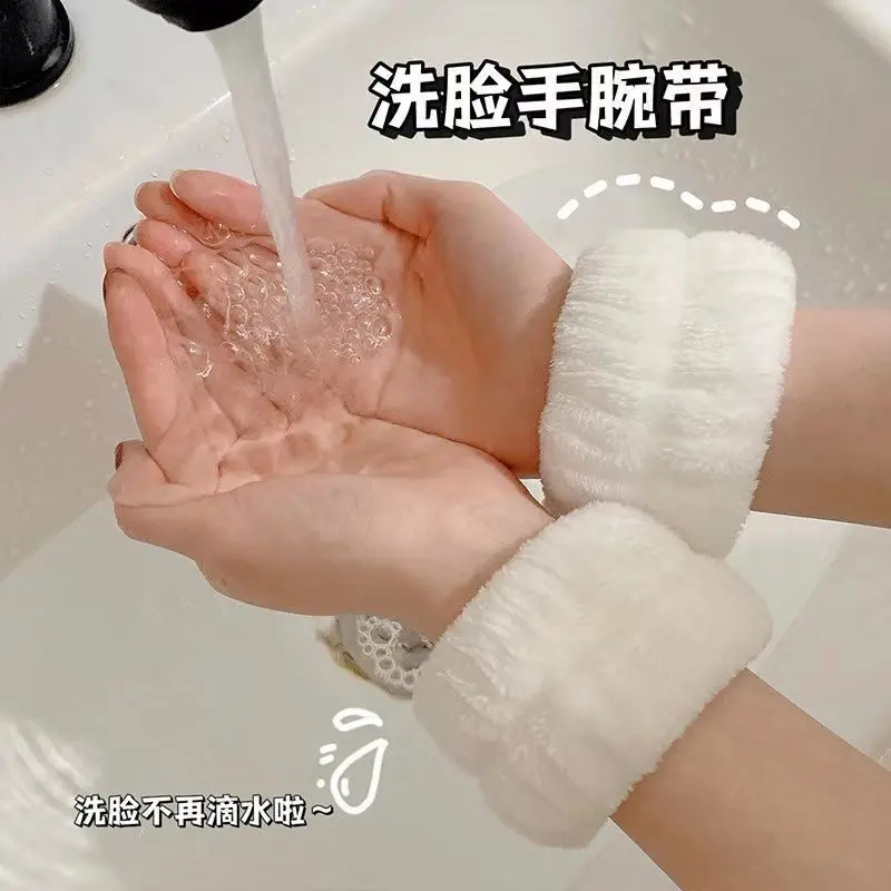 Dây Đeo Cổ Tay Rửa Mặt, Chống Thấm Nước Và Chống Bắn Nước, Chống Ẩm, Dụng Cụ Hữu Ích, Bảo Vệ Cổ Tay Dày, Băng Đô Thể Thao, Dây Buộc Tóc Nhồi Bông, Thấm Hút Mồ Hôi 0