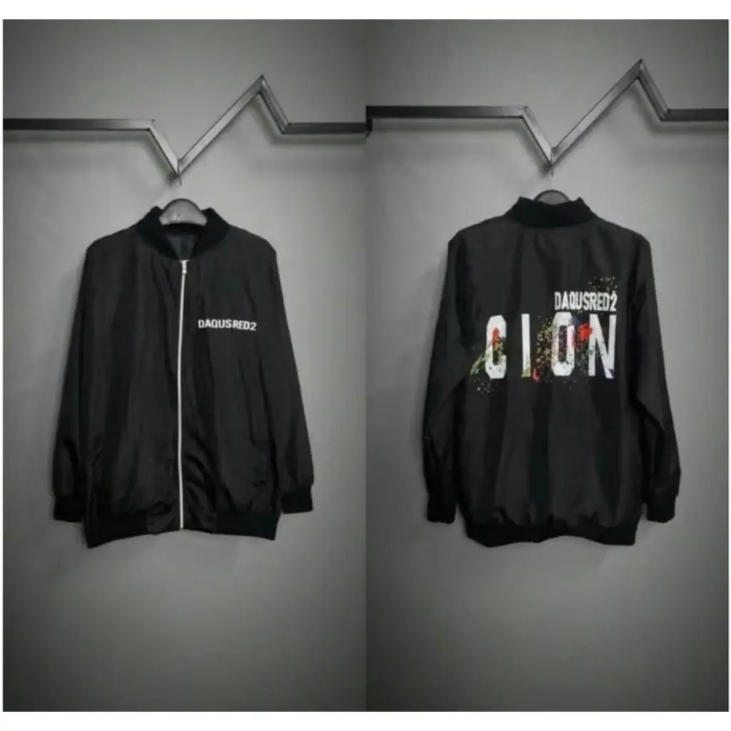 Áo Khoác Gió DSQ Vẩy Sơn, Áo GIó DSQ Bomber 2 Lớp ICN Vẩy 7 Màu Khóa bạc Đẹp Cao Cấp Hottrend