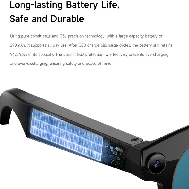 AI Smart Glasses 8K HD Camera 1200W Pixels SunGlasses Multifunctional Bluetooth Call Voice Assistant Music Translation Glasses - Image 3