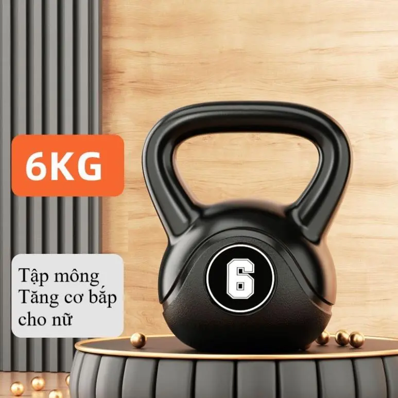 TẠ ẤM, TẠ CHUÔNG CHẤT LIỆU BÊ TÔNG, BỌC NHỰA PE 6KG !!!