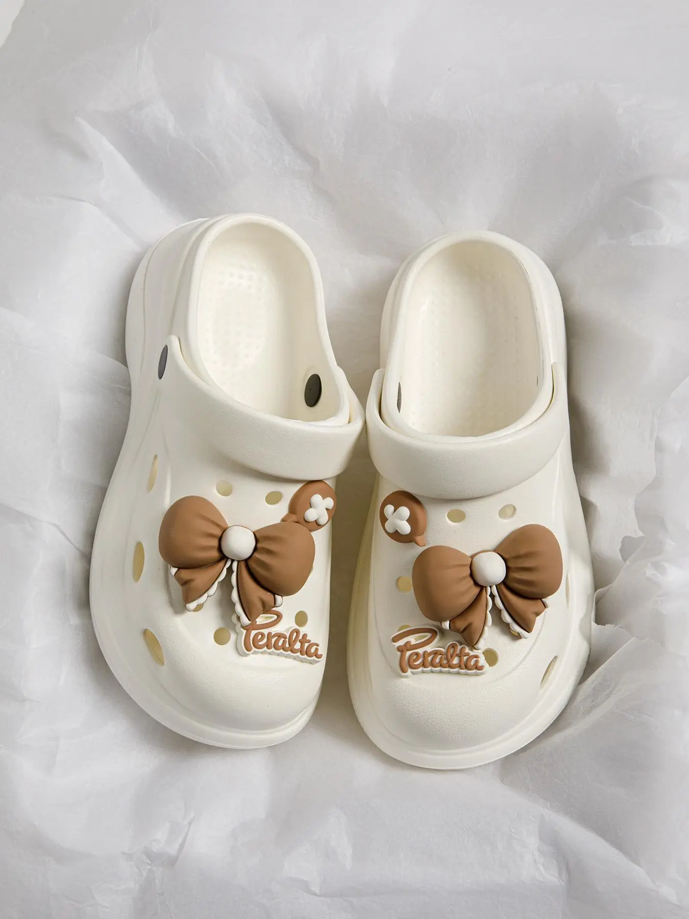 Women's Cute Bowknot Design Slides, Casual Comfortable Breathable Non-slip Slippers for Summer, Female All-match Round Toe Slippers for Daily Wear, Girl