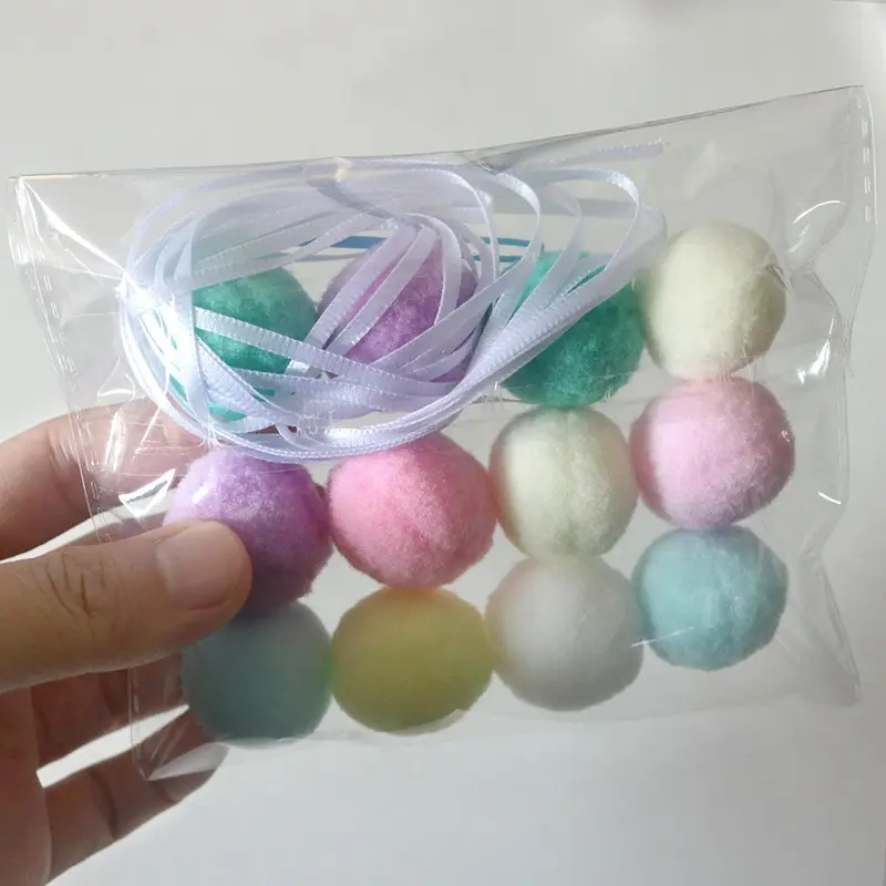 Easter Macaron Pompom Garland, 12pcs/set Bunny Egg Banner, Cute Hanging Fringe Flags for Spring Party Decor, Home Decor 3