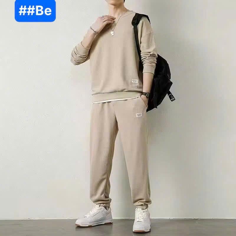 Sét bộ thu đông unisex chất tô ong lyer mềm min từ 40-85kg Nam Nam Áo Menswear 6