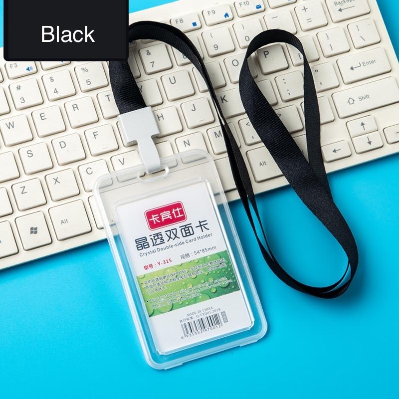 Product Introduction of 814ที่ใส่บัตร PP+ สายห้อยคอ Black กรอบบัตร ใส่บัตร บัตรคล้องคอ บัตรพนักงาน งานถูก ป้ายชื่อ Cardholder 1