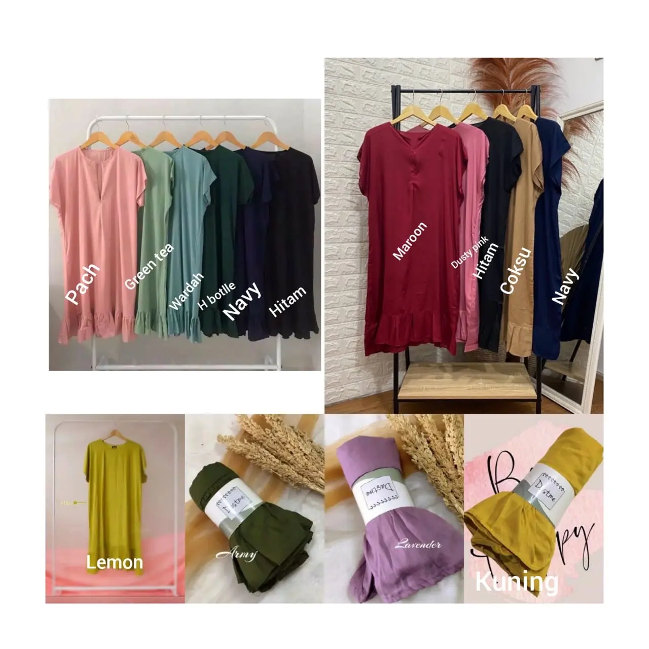 PAKET BUNDLING3pcs Daster Rufle Busui (BISA PILIH WARNA)