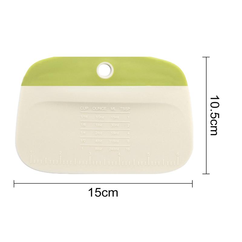 Product Introduction of Gliyunan Dough Scraper with Measuring Scale BPA Free Dishwasher Safe Multifunction Pastry Bread Cake Pizza Food Bench Cutter Kitchen Baking Tools 0
