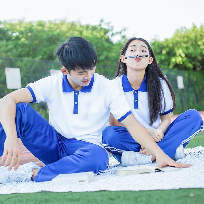 Áo Polo, Cổ Áo bẻ xuống, Trang Phục Mùa Hè, ngắn Tay, Thích Hợp Cho Học Sinh Trung Học Cơ Sở Và Trung Học, Quần Đùi Trẻ Trung, Bộ Đồ Thể Thao, Thích Hợp Cho Lễ Tốt Nghiệp, Đồng Phục Lớp Học 6