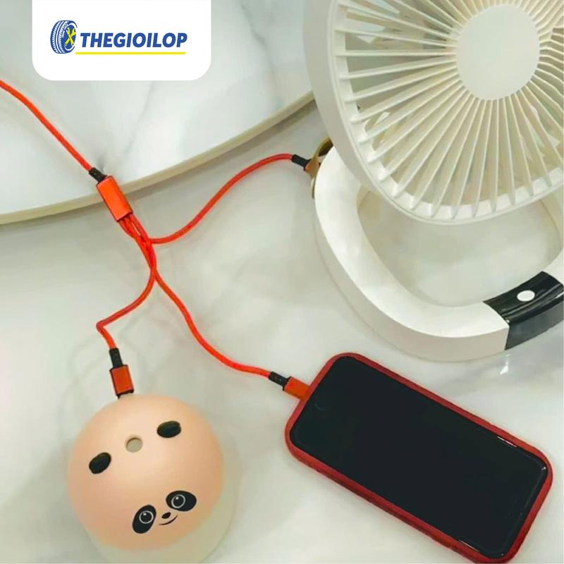 Cáp Sạc 3 Đầu Nhanh 5A - Đa Kết Nối Micro USB, Lightning, Type-C - Đảm Bảo Hiệu Suất Sạc Tối Ưu 3