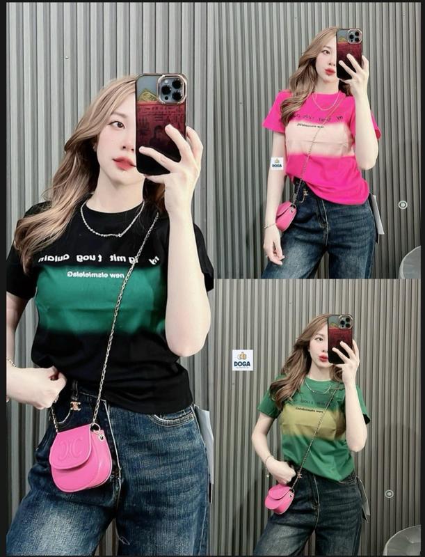 Áo thun chất BORIP COTTON Xịn in loang dáng áo baby tee size từ 35kg đến 68kg DOGA tay ngắn cổ tròn trẻ trung thoáng mát,hut mồ hôi. không xù lông  M165 Nữ Top Women Ong