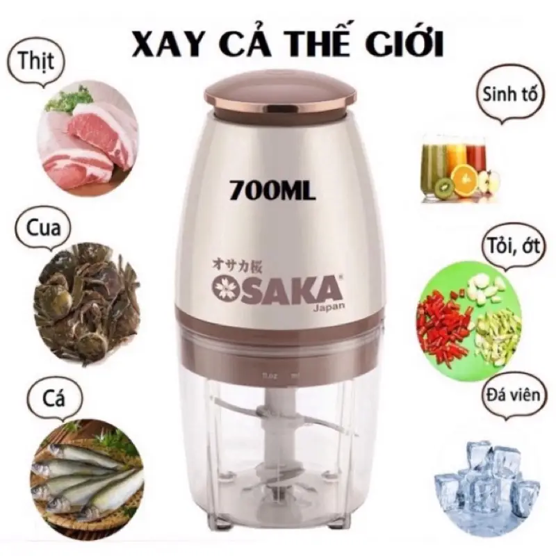 Máy Xay Sinh Tố, Xay Thực Phẩm Chính Hãng, Cối xay Đa Năng Cầm Tay Bền Đẹp, Xay Thịt, Xay Cua, Xay Đá may  xay