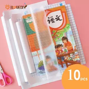 SAMPUL BUKU STIKER PVC ISI 10 PCS FILM PELINDUNG  Per Pack BUKU TEKSTIL BURAM TAHAN AIR DENGAN PEREKAT UNTUK ALAT TULIS SEKOLAH DASAR SD Paper Stationery