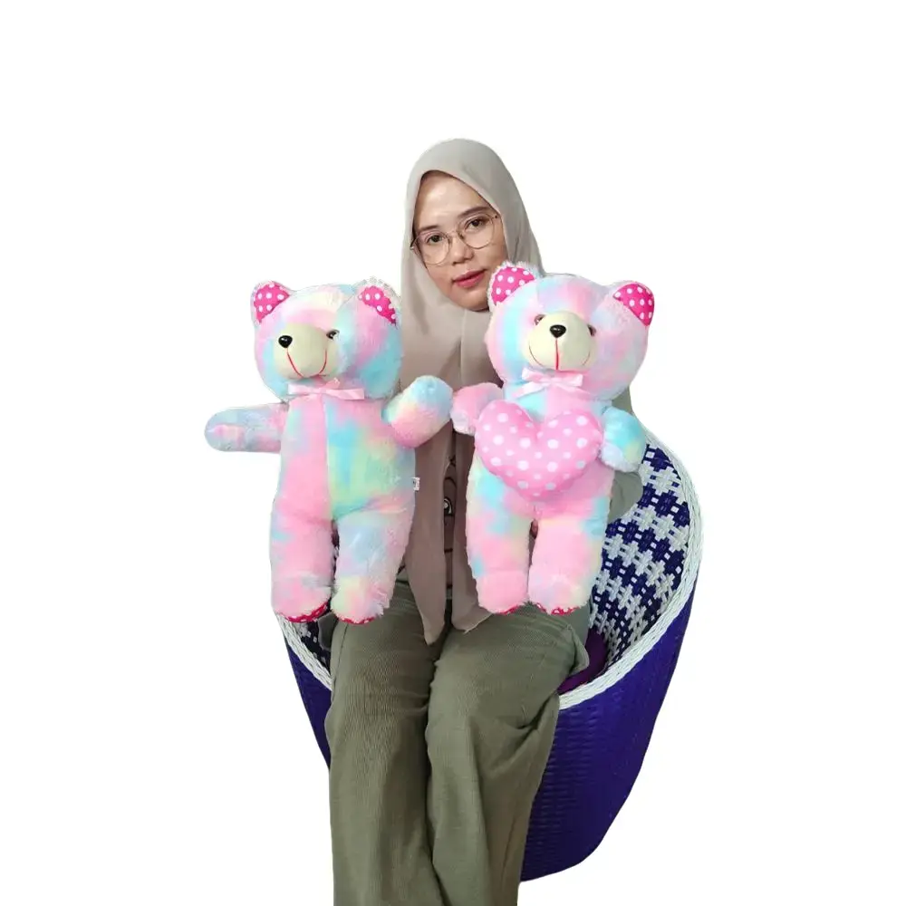 (PALING MURAH) BONEKA PANDA/BONEKA BEAR PELANGI UKURAN L TINGGI 45cm Dolls Toys
