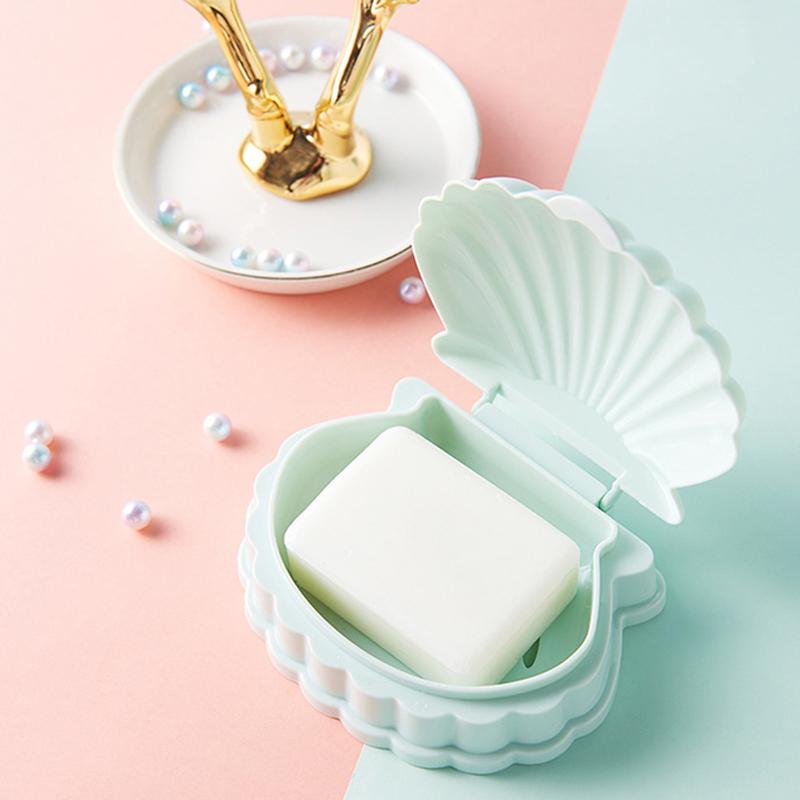 Product Introduction of Creative Container Non Slip Storage Case Soap Dish Drain Rack Soap Box Shell Shape 16