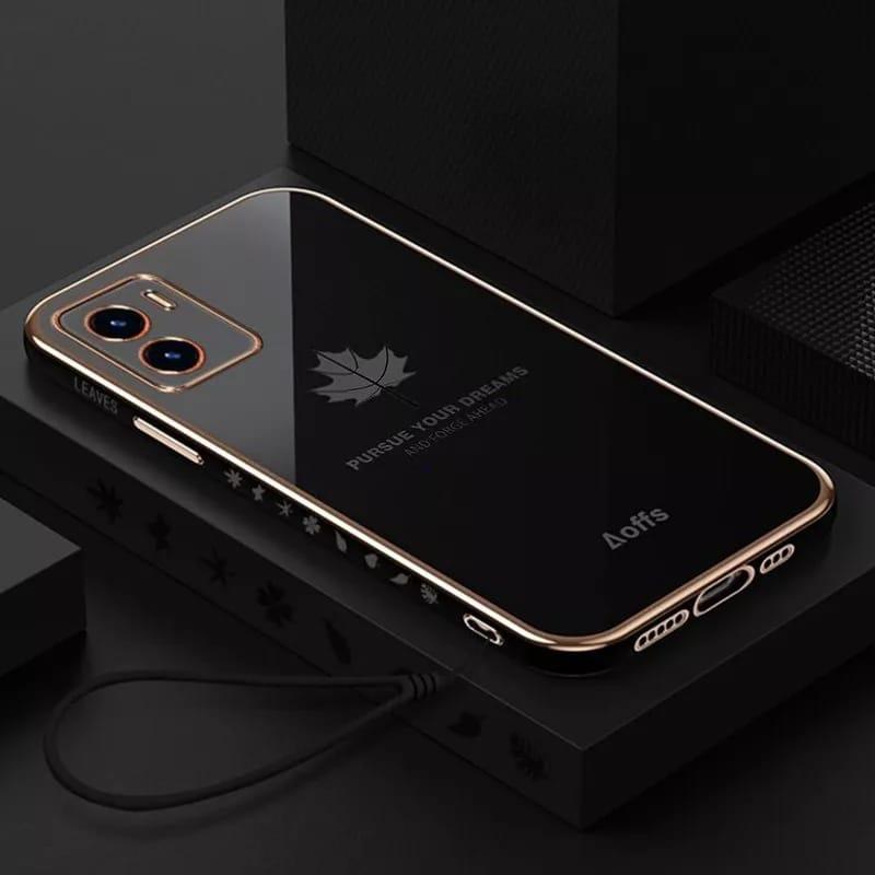 Softcase Vivo Y15s / Vivo Y01 Silikon Maple Plating Motif Daun 2