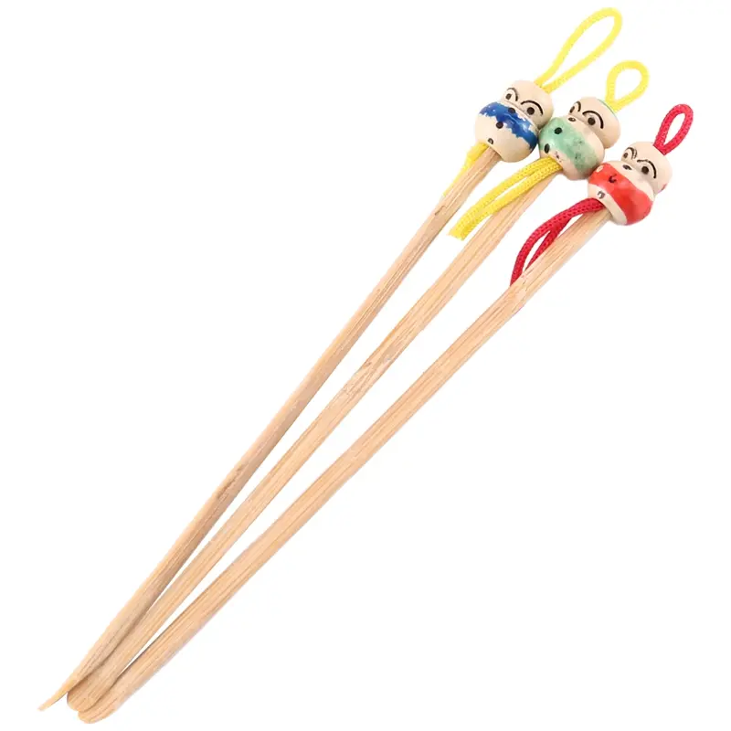 Dụng Cụ Ngoáy Tai Cho Búp Bê, Bộ 12 Chiếc, Có Lưỡi Liềm, Được Làm Bằng Tre 6