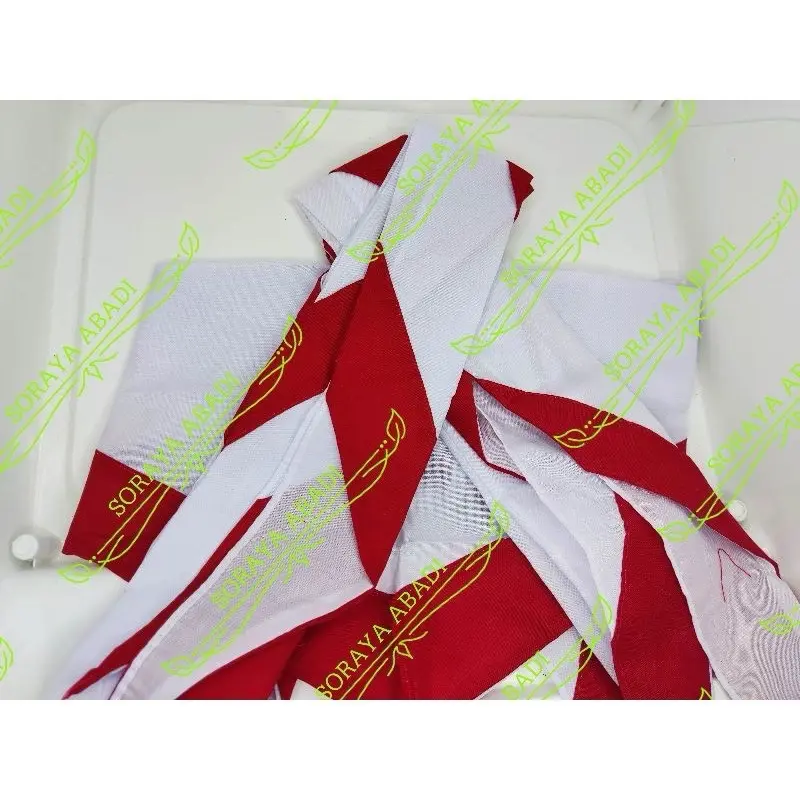 KACU / HASDUK / SETANGAN LEHER PRAMUKA UKURAN UNTUK SD Red White Cotton Silk 3