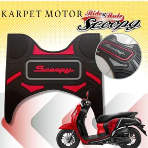 Karpet Motor Scoopy Anti Licin Tahun 2013-2024 Full Karet Premium