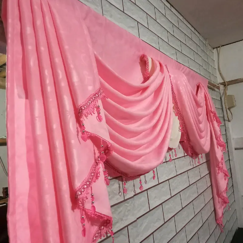 Rumbai Gorden Khusus Poni saja Model Gelombang Spanyol mewah jendela pintu gorden poni  mewah Curtain 2