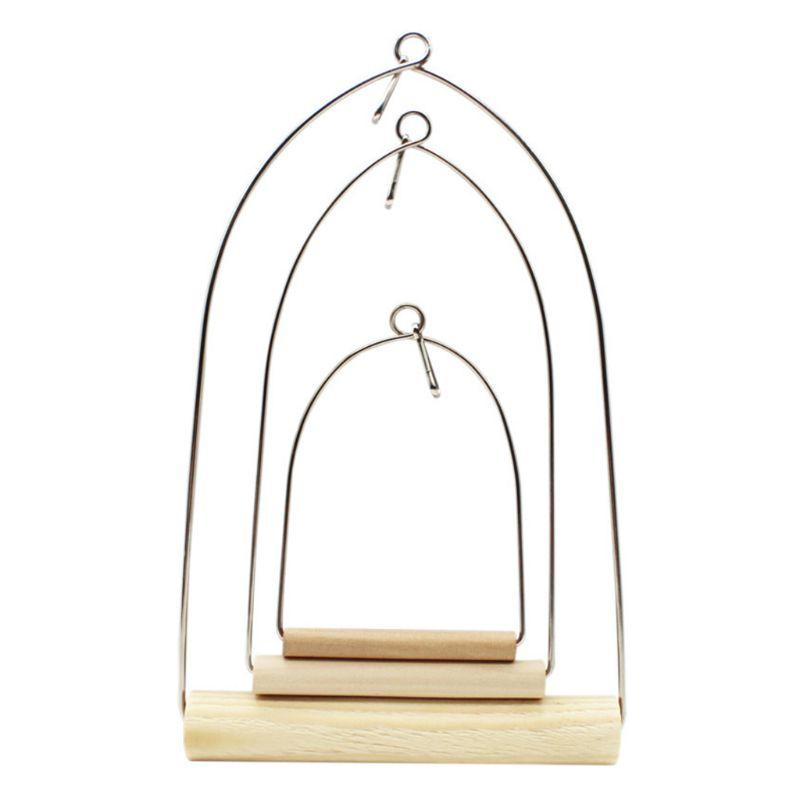 Product Introduction of Natural wooden pet bird U-shaped perch swing 2