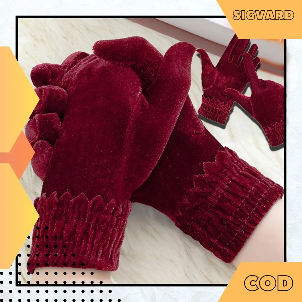 SIGVARD - Sarung Tangan Cewek Pelindung Panas Berkendara Motor Mobil bahan tebal SRG01 Gloves