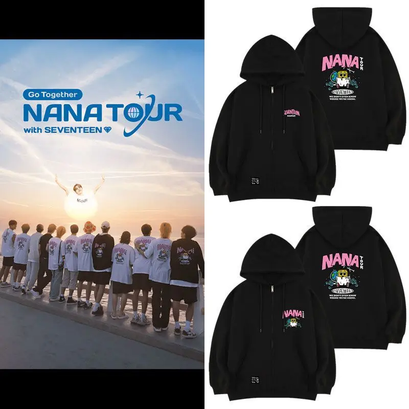 Áo Hoodie Bông Phong Cách Hàn Quốc, Túi Xách Có Khóa Kéo Giỏ, Nana Tour Merch, Thời Trang Mới Cho Năm 2024