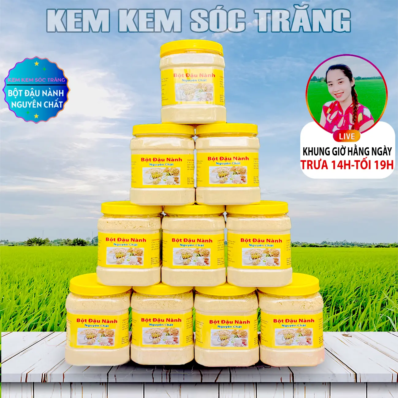 (Combo 10 Hộp ) Bột Đậu Nành Rang Xay Mỗi Hộp 500 Gram