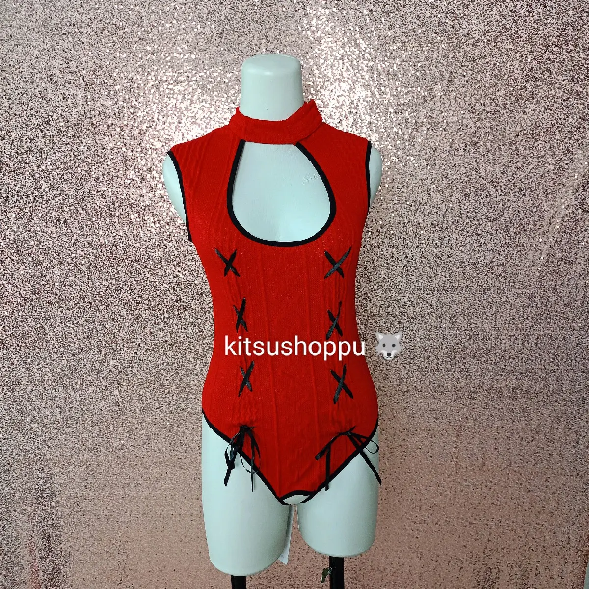 Lingerie kostum kelinci merah