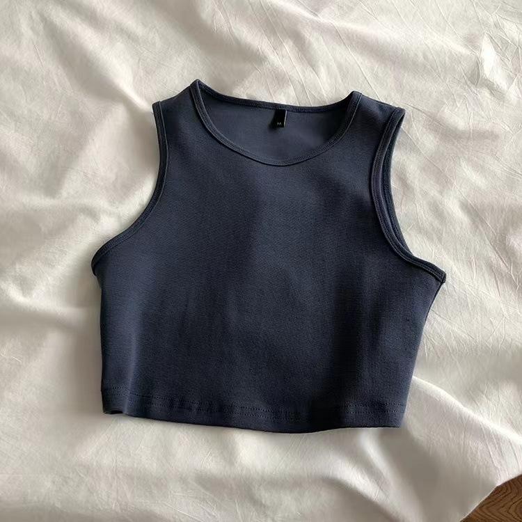 Product Introduction of Quần Áo Nữ, Phong Cách Instagram Châu Âu Và Mỹ Áo Vest Cropped Mùa Hè, Phong Cách Bm Người Nổi Tiếng Trên Internet Quốc Tế Thương, Cạp Cao, Bó Sát, Dáng Ôm, Ngắn, Không Tay, Mặc Trong Cho Nữ Top Women Trắng 21