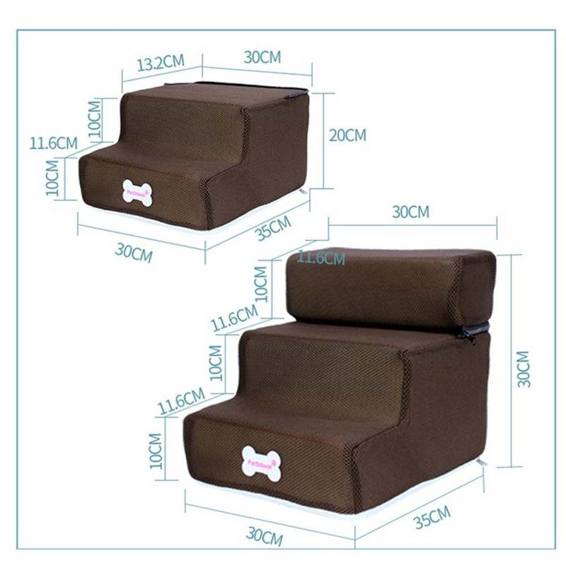 Multicolor Durable For Small Dog Cat Puppy Climbing Anti-slip Dogs Bed Stairs Pet Ramp Ladder Pet Supplies Dog House 2