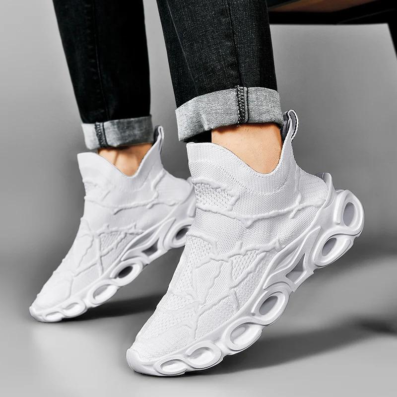 Custom Blade Sole Super SoftCasual Sock Sneakers Blank Mesh Hoogte Toenemende Sport Wandelen Hardloopschoenen voor Heren Trainers Schoenen Sportschoenen Hardloper_voghion.com
