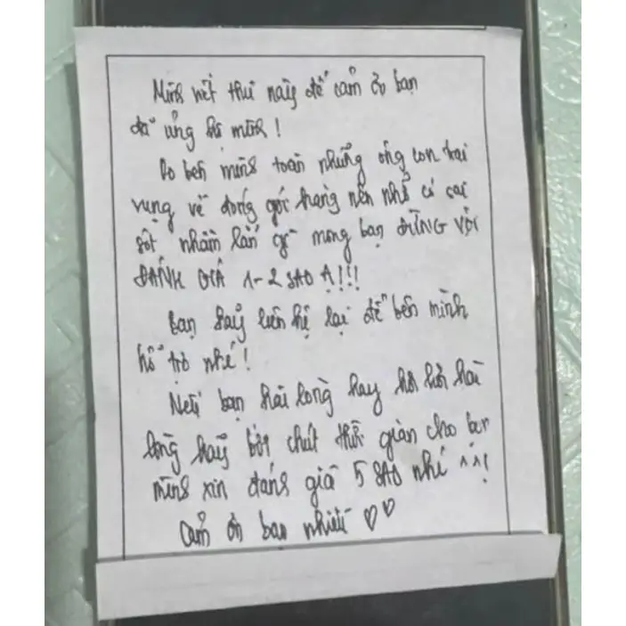 Thư cảm ơn quý khách hàng