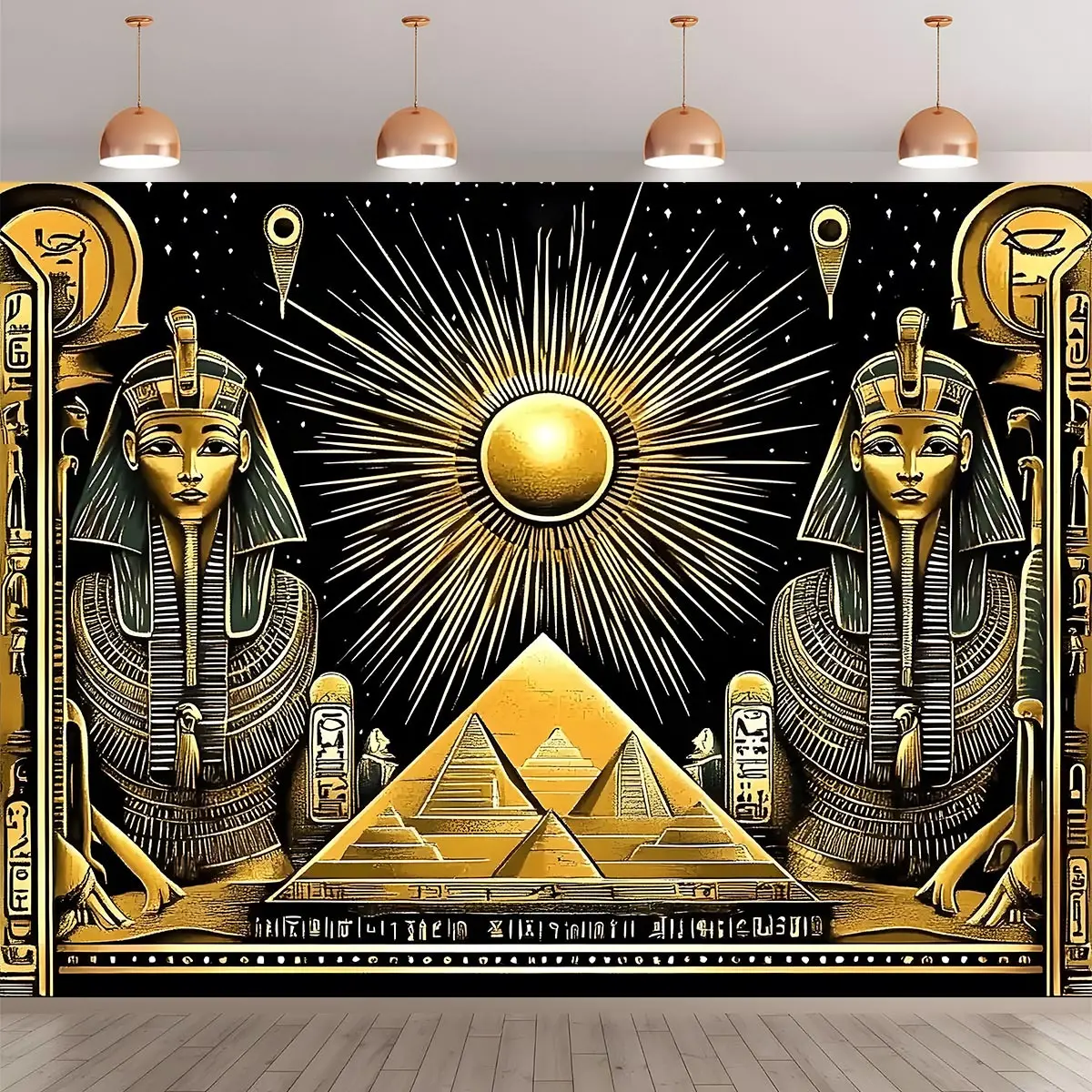 1pc Egyptian Themed Backdrop Banner Backdrop Photo Wall Perfect for Photo Party Supplies, Photo Booth Poster Birthday Anniversary Party Easy to Use for Outdoor Indoor.
