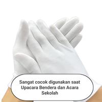 Gambar 12 PASANG sarung tangan paskibra /sarung tangan upacara putih - Putih Pakai kancing, 12 PASANG dari Alzura Kota Administrasi Jakarta Utara 4 Tokopedia