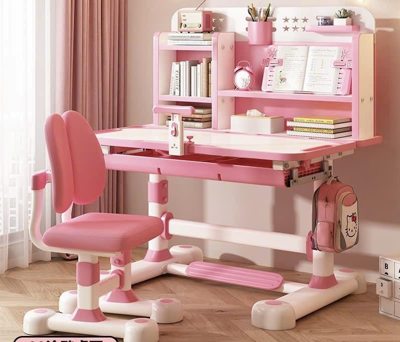 Bộ bàn học chống gù, chống cận cho bé X03 .Nghiêng được mặt bàn, đạt tiêu chuẩn của bộ y tế, bộ bàn học cho bé nâng hạ theo chiều cao của bé .