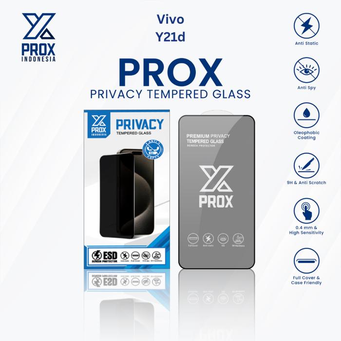 Gambar PROX Tempered Glass Anti Spy For Vivo Y21d Full Cover Privacy dari Prox Indonesia Kota Administrasi Jakarta Barat Tokopedia