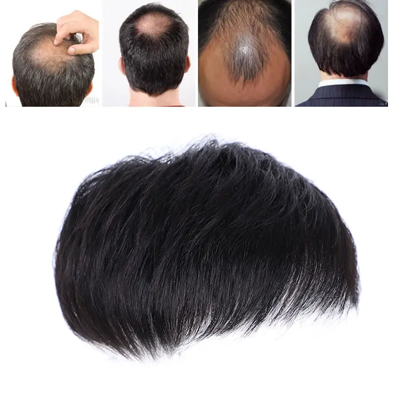 Men Short Hair Wigs Toupee Hair Replacement System Hairpiece for Daily New