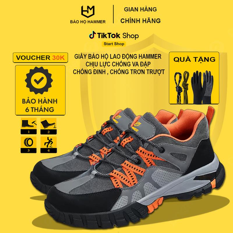 Giày Bảo Hộ Lao Động Sport - Hammer / Mũi Nhựa Chống Dập Ngón / Lót Chống Đinh / Cách Điện / Chống Trơn Trượt / An Toàn Bảo Hộ / Siêu Bền / Thời Trang