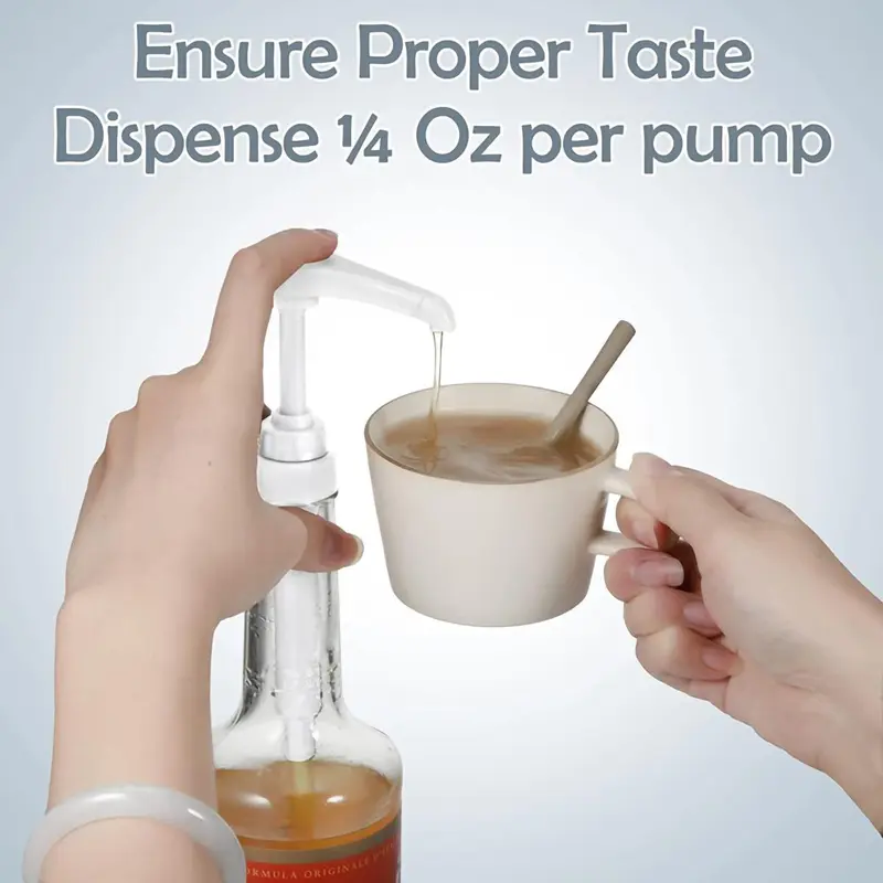 Syrup Pump Head, 1 Count Hand-pressed Design Syrup Dispenser Pump, Kitchen Durable Plastic Syrup Bottle Pump 3